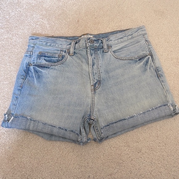 Free People Buttoned Fly Cut Off Light Wash Jean Shorts. Size W30. P/A1723 - Picture 2 of 6